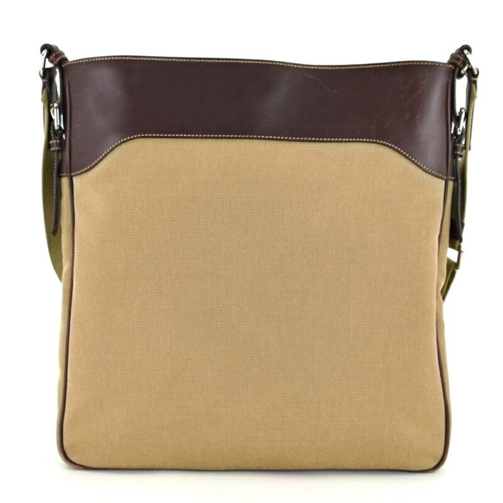 Prada Brown Bag Jacquard Messenger Crossbody Leather Tan